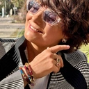 Elegancki pierścionek z szarym i różowym kryształkiem. MALINOWE SNY