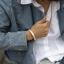 Prosty choker łańcuchowy, kostka w wersji złoconej. TO ROZUMIEM