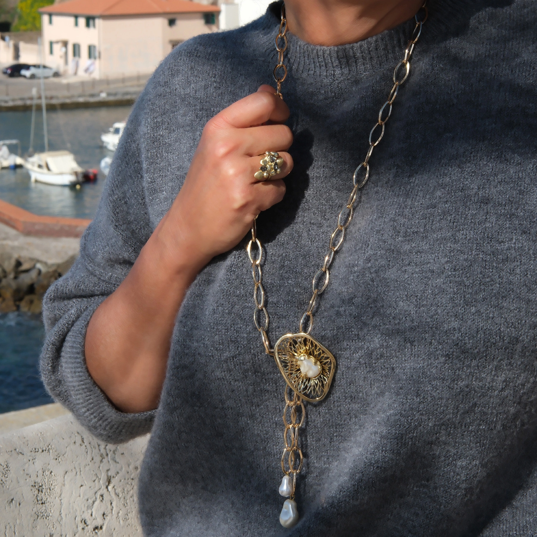 Regulowany ierścionek z kryształkami Black Diamond. WYSPY PRAGNIEŃ