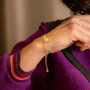 Bransoletka na łańcuszku z zawieszką - motylkiem. TRZPIOTKA