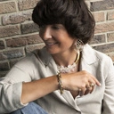 Złoto-srebrna bransoletka łańcuch zapinana na magnes. NOWOCZESNA