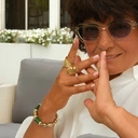 Szeroki pozłacany pierścionek z dziewięciu obrączek. FABRYKA SNÓW