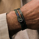 LA SELVA. Pulsera verde para hombre