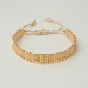 Wąska bransoletka ręcznie tkana z paciorków Miyuki. BLASK NIFERTITI