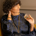 AMOR ES FUEGO. Cadena con corazón