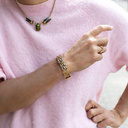 Pulsera sobredorada con cristales