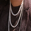 Naszyjnik z różowych szklanych pereł Majorka. TRYLOGIA BLASKU