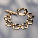 Bransoletka z płaskich ogniw z zapięciem typu toggle. DLA ODMIANY