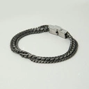 Bransoletka męska z łańcuchów ze stali szlachetnej. LŚNIĄCY WOJOWNIK