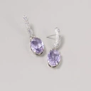 Platynowane kolczyki wiszące z kryształem i cyrkoniami. BŁYSZCZ PRZYKŁADEM