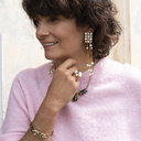 Pulsera sobredorada con cristales