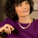 Złoty naszyjnik typu choker z płaskiego łańcucha. ANGELINO