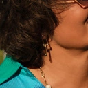 Pozłacane kolczyki wiszące w kształcie dwóch szekli. COSTA VERDE