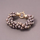 Pięciorzędowa bransoletka ze szklanych pereł Majorka. SPLECIONE SPOJRZENIA