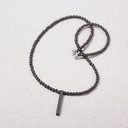 Męski naszyjnik z lawy z zawieszką do personalizacji. EKSPLOZJA