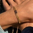 Bransoletka ze złotych i czarnych paciorków Miyuki. ZŁOTY ZMIERZCH