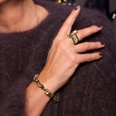 Pierscionek w złocie i srebrze z szampańskim kryształem. TOAST W SAO PAULO