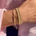 Wąska bransoletka ręcznie tkana z paciorków Miyuki. BLASK NIFERTITI