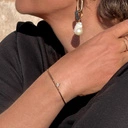 Pozłacana bransoletka z trójkątnym krysztakiem. SŁOŃCE W ZENICIE