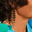 Krótki pozłacany naszyjnik z emaliowanymi rozgwiazdami. PODWODNE NIEBO