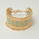 Szeroka bransoletka ręcznie tkana z paciorków Miyuki. JAK NA HAWAJACH