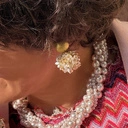 Naszyjnik ze szklanych pereł Majorka w pudrowym różu. SPLECIONE MYŚLI