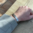 Satynowana męska bransoletka do grawerunku. ZAPISANE MYŚLI