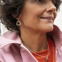 Wiszące pozłacane kolczyki serca wysadzane cyrkoniami. Z MIŁOŚCIĄ