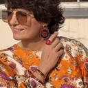 Złota bransoletka z ekoskórą z włosiem à la pantera. SAFARI