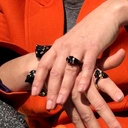 Sztywna otwarta bransoletka z dwiema głowami panter. MIŁO CIĘ POZNAĆ