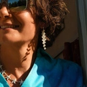 Krótki pozłacany naszyjnik z emaliowanymi rozgwiazdami. PODWODNE NIEBO