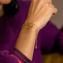 TANZANITAS AZULES. Pulsera en cadena