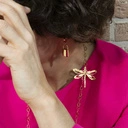 Długi naszyjnik łańcuch z zawieszkami ważkami. DELIKATNOŚĆ