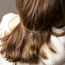 Pozłacany wisiorek z zawieszką trójzębem z cyrkoniami. CODZIENNE RYTUAŁY