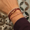 Wąska bransoletka z paciorków Miyuki w kolorze cabernet. LA FAMOSA BODEGA