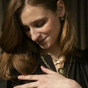 Złoty naszyjnik łańcuch z medalionem z głową lwa. SANTO VERSACE