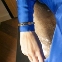 Choker na tasiemce z dużym pozłacanym sercem. PRAGNIESZ MNIE