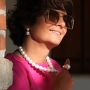 Krótki naszyjnik z białych szklanych pereł Majorka. BIAŁY BRZASK 