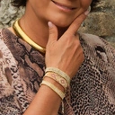 Wąska bransoletka ręcznie tkana z paciorków Miyuki. BLASK NIFERTITI