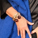 Bransoletka łańcuch z paskiem z motywem skóry węża. KLEOPATRA 