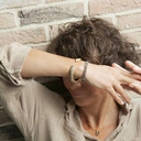 Bransoletka z lolitami i niebieskimi kryształkami. PAS KUIPERA