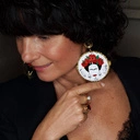 Regulowany pierścionek z dużym bordowym oczkiem. WIOSNĄ SOCZYŚCIE