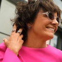 Posrebrzane kolczyki a la statek kosmiczny z krysztalem. Z INNEJ PLANETY