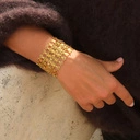 Bransoletka z modułów w ciepłym złocie z kryształkami. PAŁAC DOŻÓW