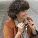 Pozłacany naszyjnik łańcuch z prawdziwą perłą. PERŁA RADOŚCI