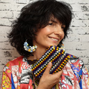 Kolczyki wiszące z błękitnymi kwiatami