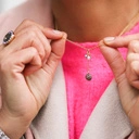 Naszyjnik na łańcuszku z kulką, perłą i koralikami. BĘDĘ ROBIĆ SWOJE