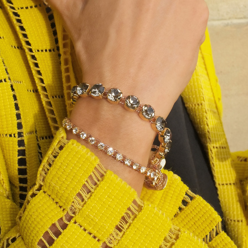 SIMPLEMENTE MÍA. Pulsera con cristales grises