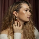 Złocone kolczyki z perłą i kryształem Black Diamond. ZAWSZE DO PRZODU