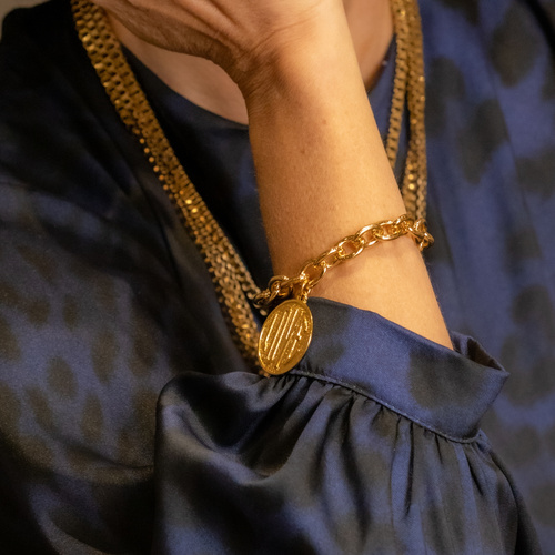 GRACIAS, MAMÁ. Pulsera con una moneda LOVE